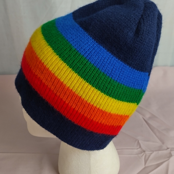 Vtg Retro Pride Rainbow Toboggan 1990s Y2K Hippie Collection - Picture 3 of 12